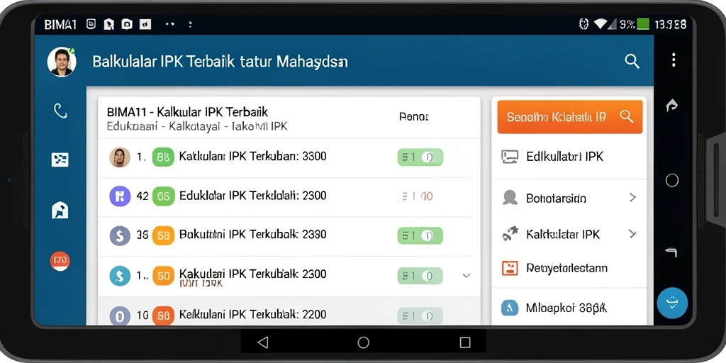 Tampilan antarmuka BIMA11 untuk kalkulator IPK yang mudah digunakan.