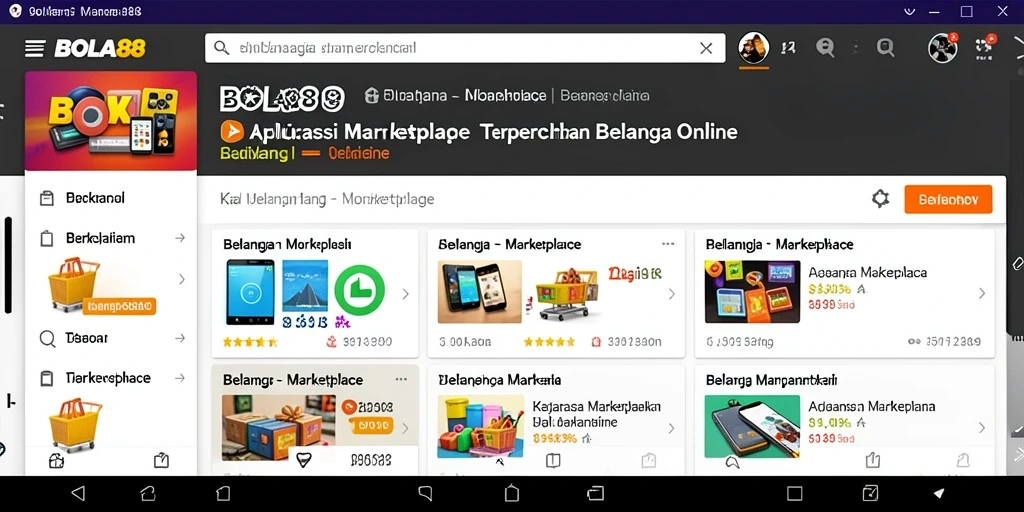 Tampilan antarmuka BOLA88 yang menarik dan mudah digunakan dalam Marketplace.