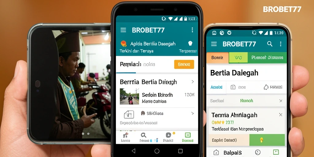 Tampilan antarmuka aplikasi BROBET77 yang menarik dan informatif.