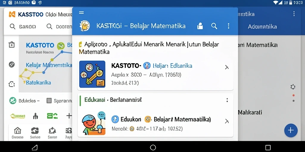 Tampilan antarmuka KASTOTO untuk belajar matematika secara interaktif.