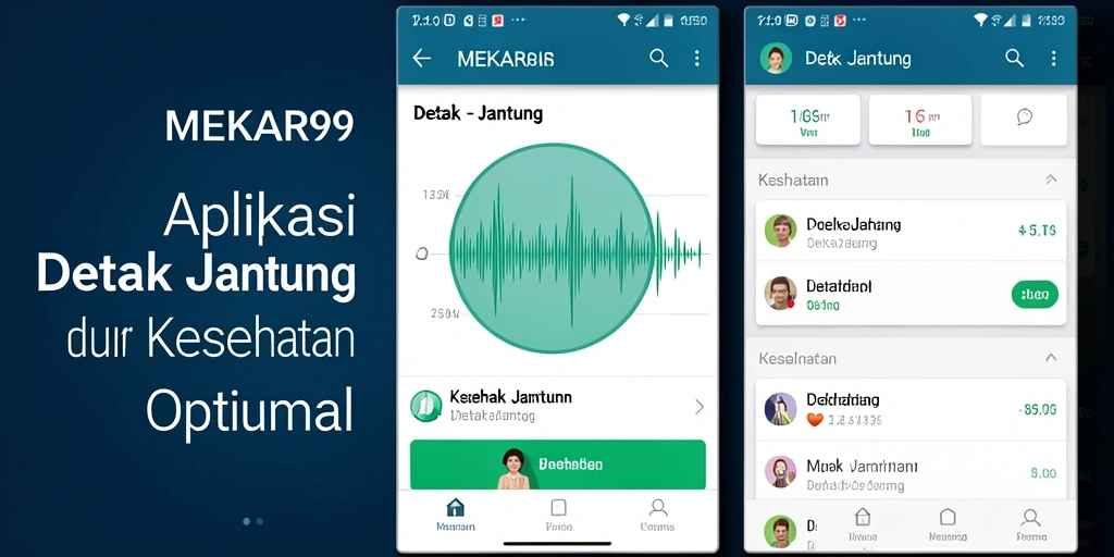 Antarmuka MEKAR99 yang user-friendly untuk monitoring detak jantung.