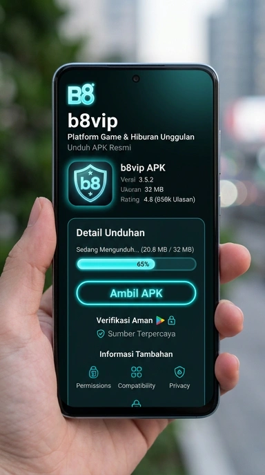 Tampilan halaman APK b8vip